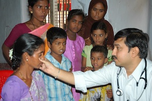 Providing free medical check-ups, <br>medicine and food for approximately 3000 people