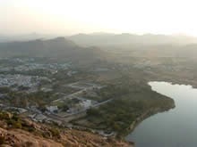 Panorama of ashram and Penukonda